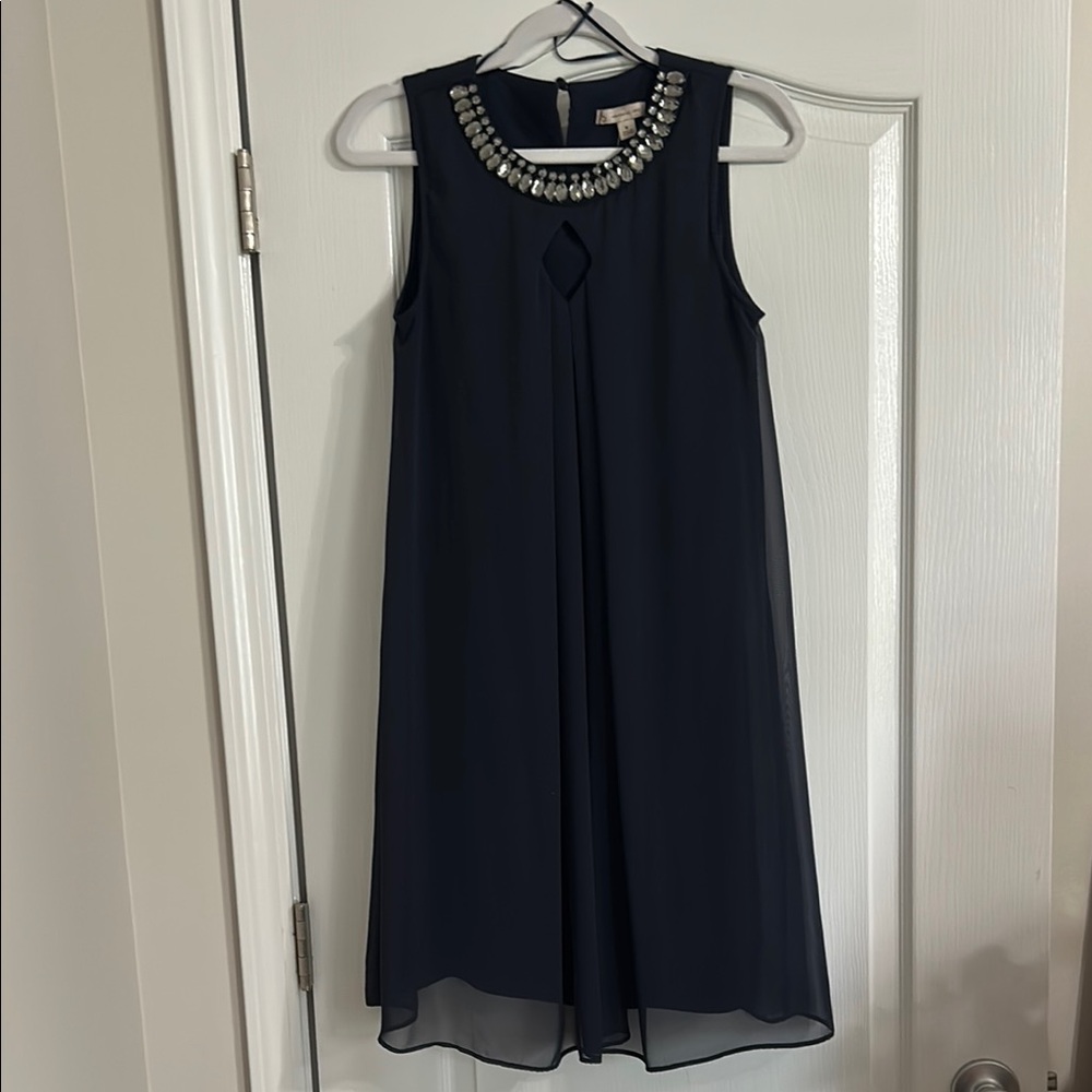 Dress Barn Black and Silver Embellished Midi Sundress